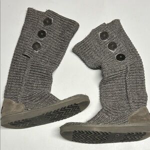 UGG gray knit sweater slouch boots women’s size 10